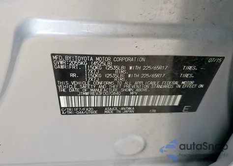 2015 Toyota Rav4 Xle z USA, uszkodzony, nr VIN JTMWFREV3FD070840